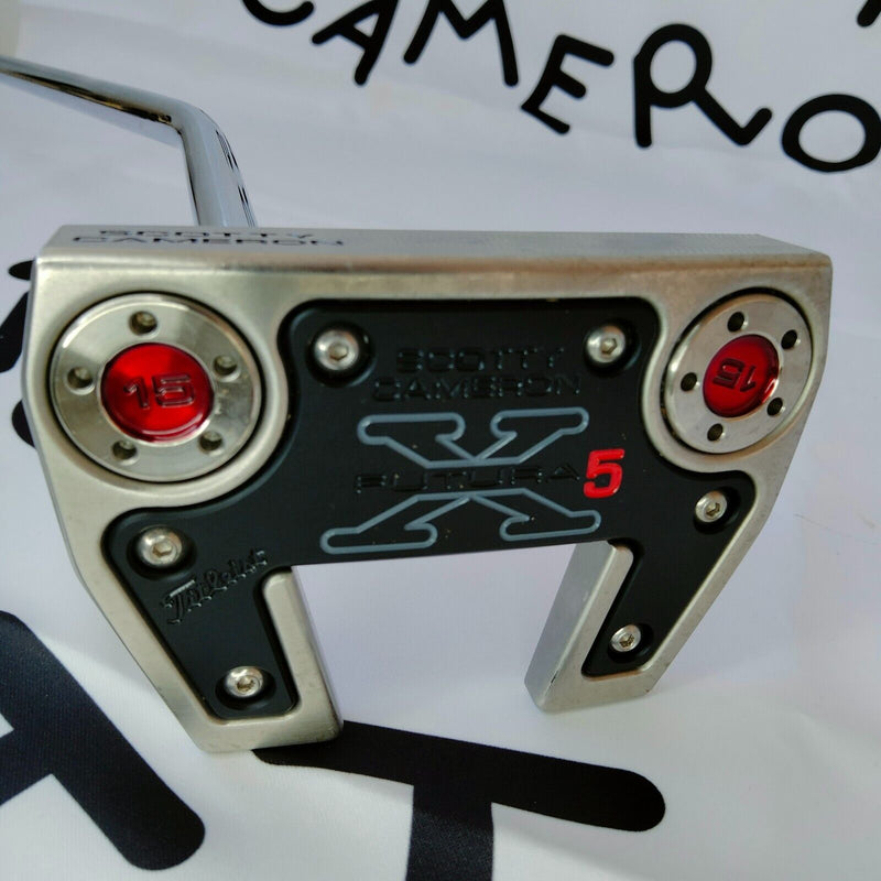 Scotty Cameron Futura X5 34in LH with Headcover All original Left-Handed
